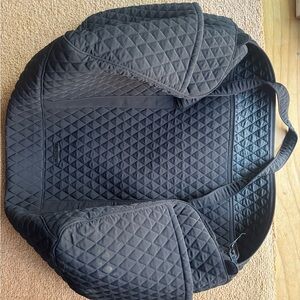 Vera Bradley Black Quilted Travel Bag
